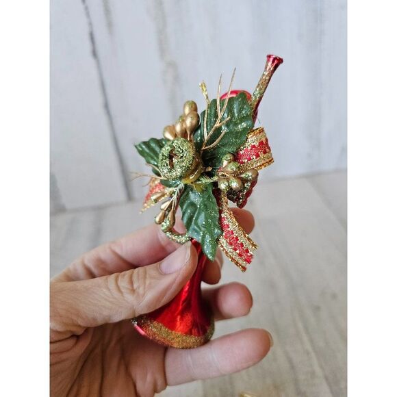 Tuba horn guitar ornaments set lot gold red - Picture 7 of 10